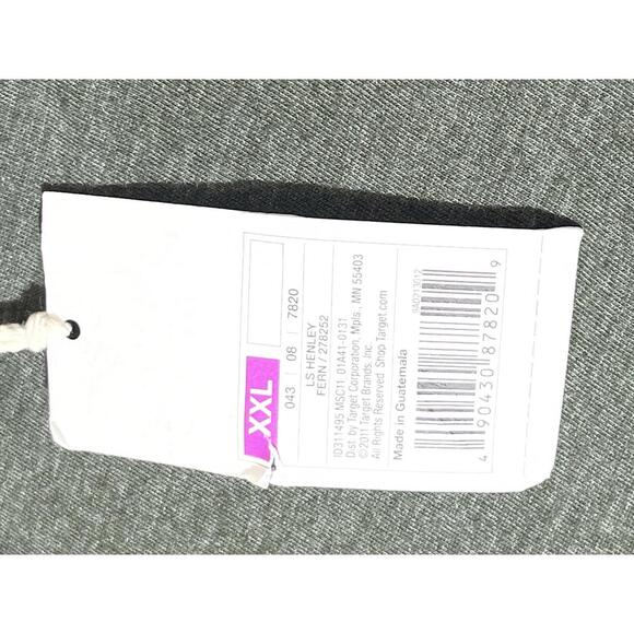 NWT Mossimo Supply Co. Men's XXL Long Sleeve Henley Shirt in Fern New with tags - Picture 4 of 5